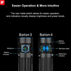 Baton 4 Powerful EDC Flashlight 1300 Lumens