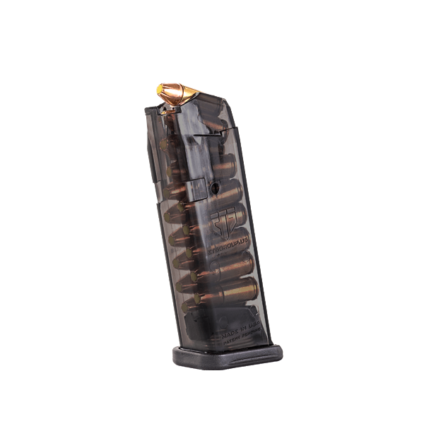 Carbon Smoke 15rd (9mm) mag fits Glock 19, 26, and 49