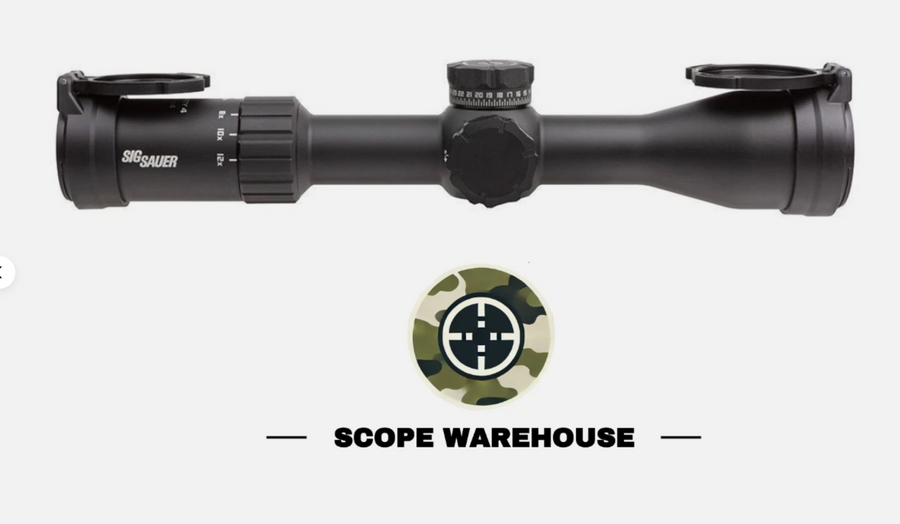 Sig Sauer WHISKEY4 3-12x44mm Riflescope w/ SFP Quadplex Reticle - SOW43003