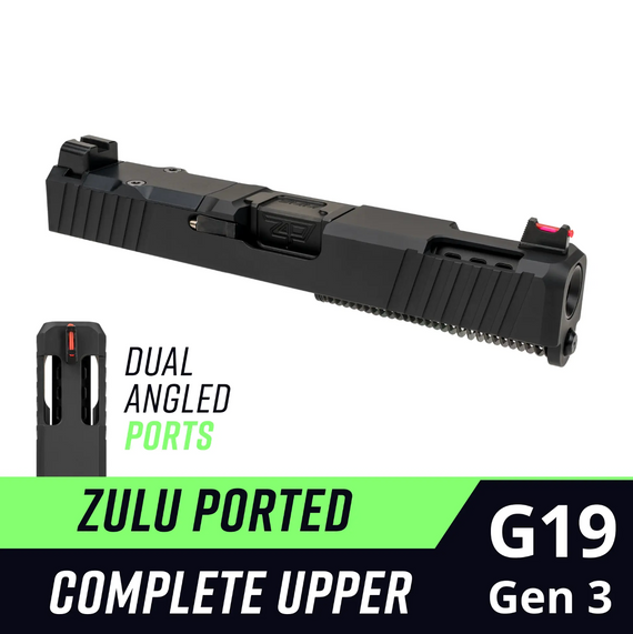 Black Barrel Zulu Ported for Glock 19 Gen 3